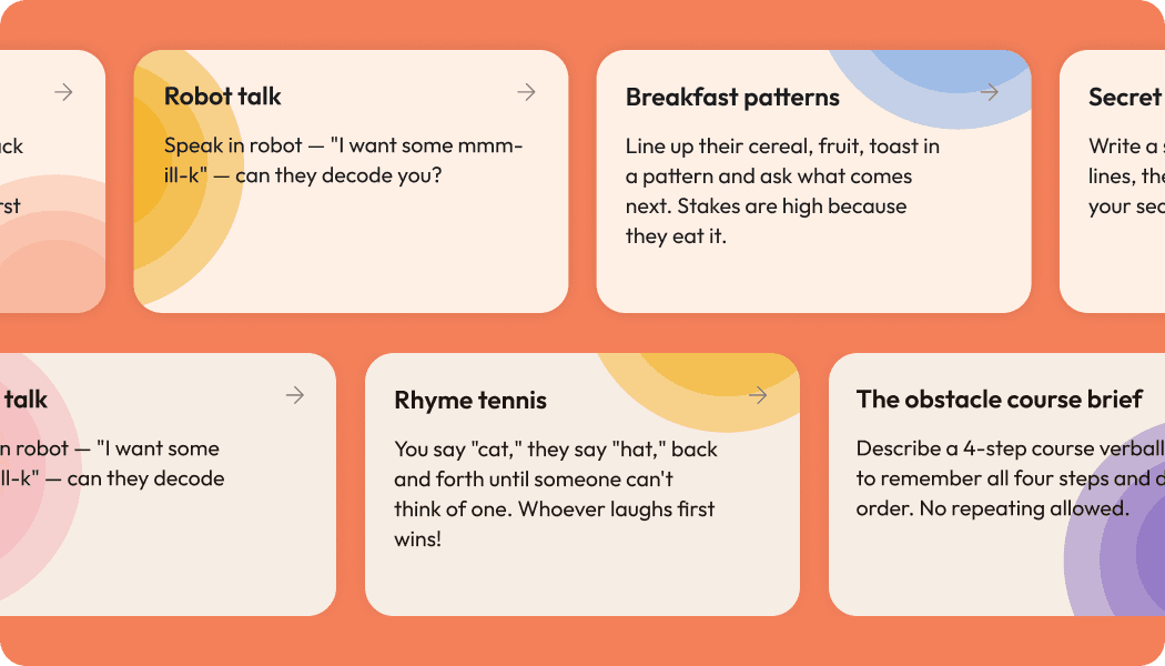 Activity cards